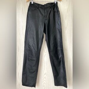 American Classics Colebrook Black Leather Pants Size 30 EUC
